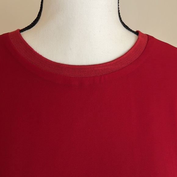 Chiffon long sleeve blouse with attached under shell - Picture 2 of 8